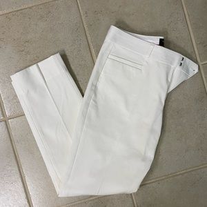 Banana Republic White Stretch Ankle Pants